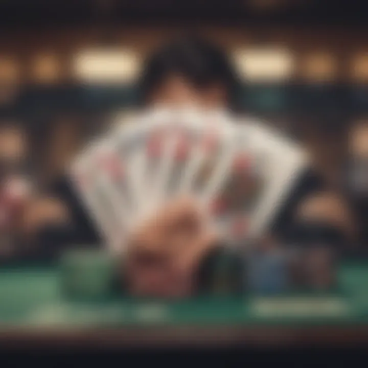 Conceptual image of a player analyzing poker opportunities.